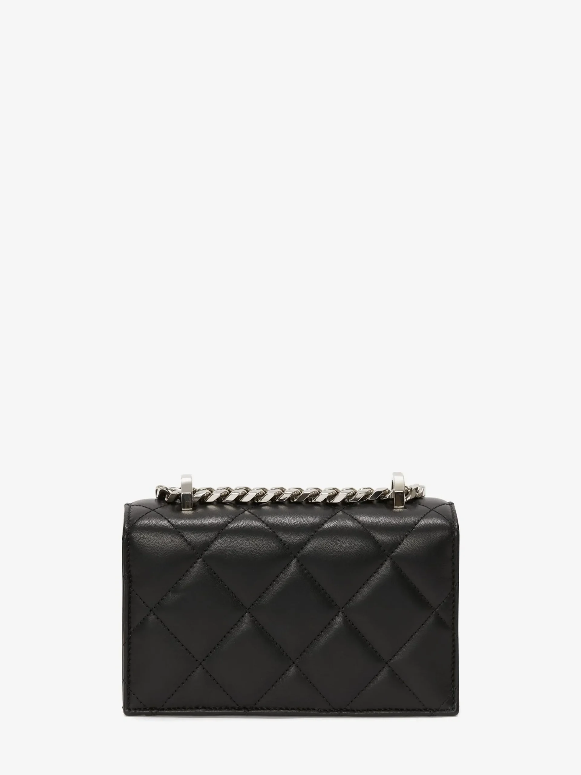 Shop Alexander McQueen Women's Mini Jewelled Satchel in Black/White