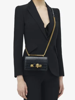 Hot Alexander McQueen Women's Mini Jewelled Satchel in Black