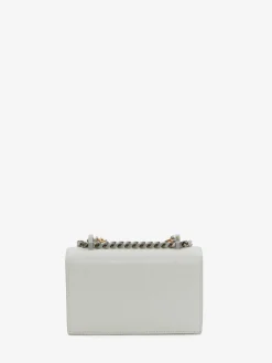 Hot Alexander McQueen Women's Mini Jewelled Satchel With Chain in Ivory