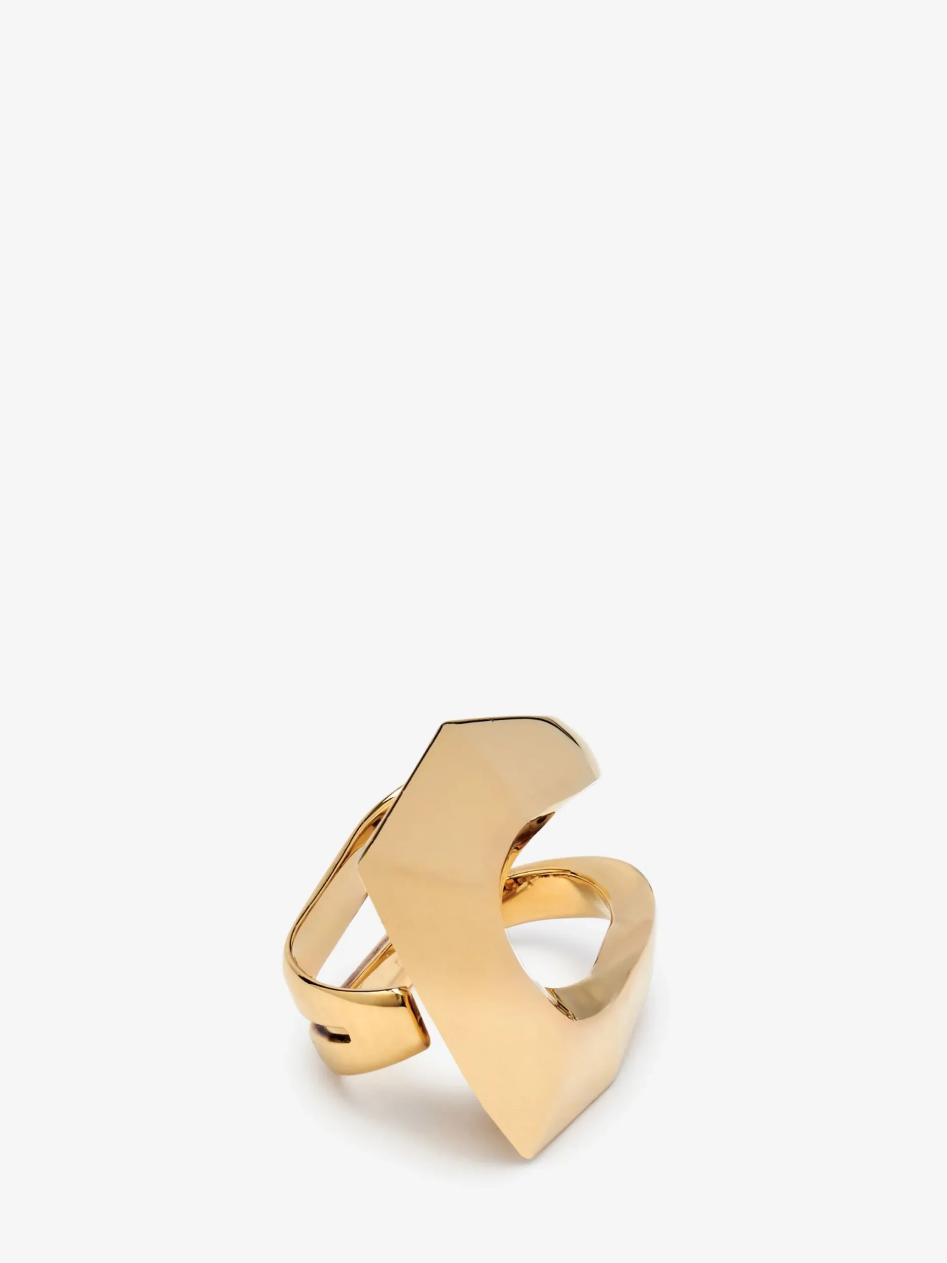 Cheap Alexander McQueen Women's Modernist Double Ring in Antique Gold