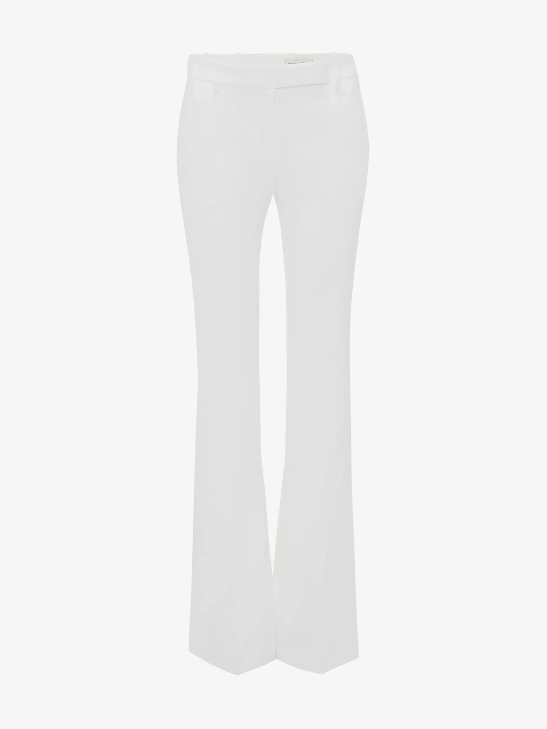 Clearance Alexander McQueen Women's Narrow Bootcut Trousers in LIGHT IVORY