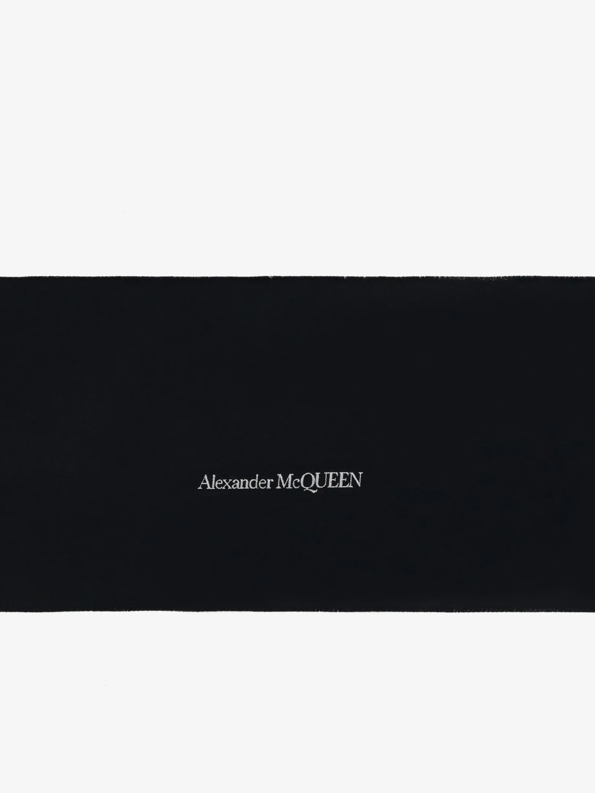 Shop Alexander McQueen Women's Orchid Monarch Scarf in Black/Ivory