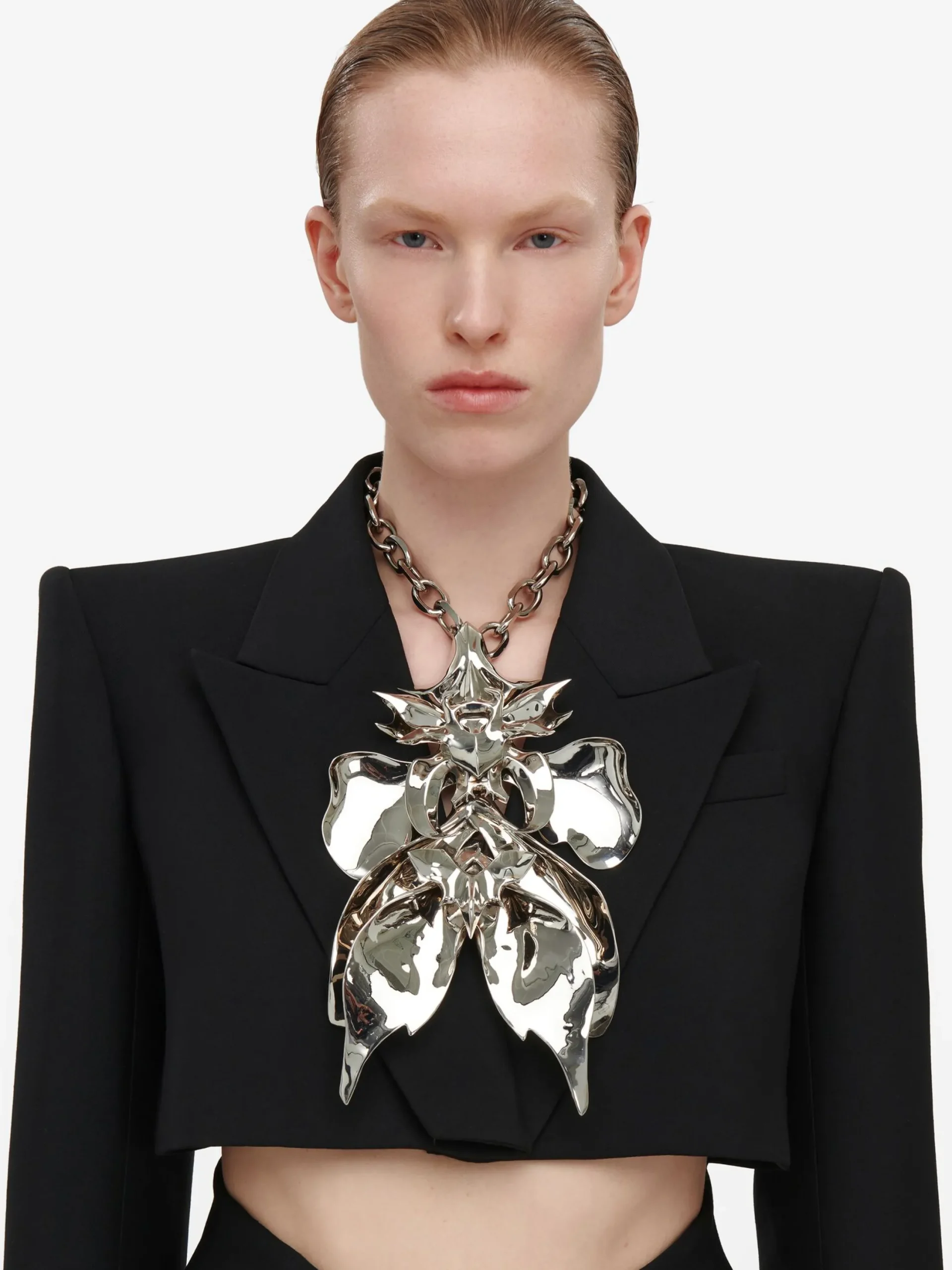 Flash Sale Alexander McQueen Women's Orchid Necklace in Antique Silver