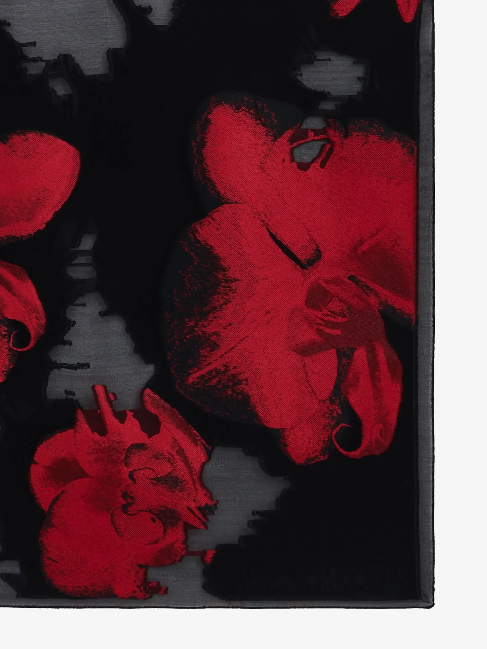 Cheap Alexander McQueen Women's Orchid Shawl in Black/Red