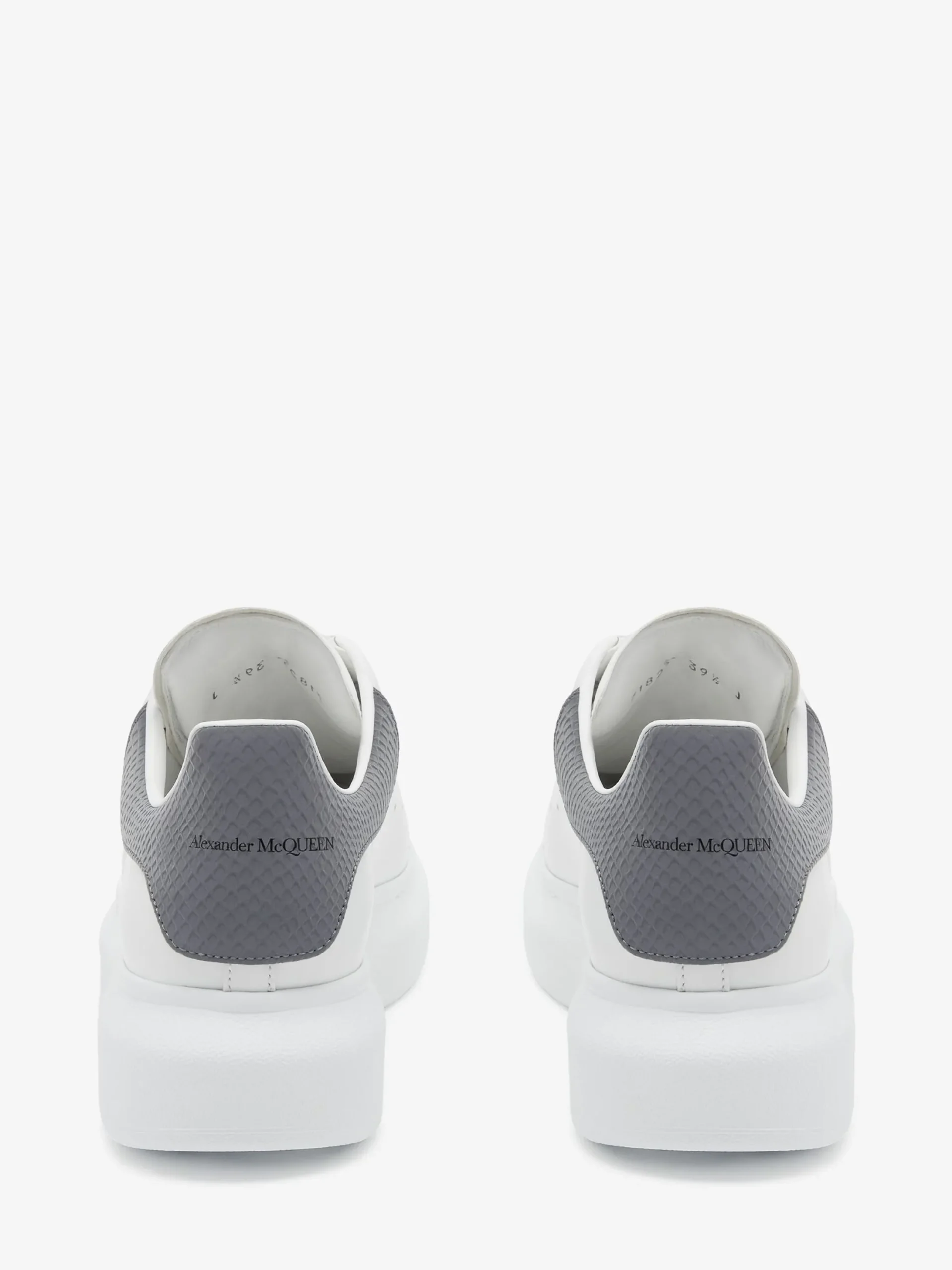 New Alexander McQueen Women's Oversized Sneaker in White/Grey