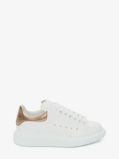 Hot Alexander McQueen Women's Oversized Sneaker in White/Rose Gold