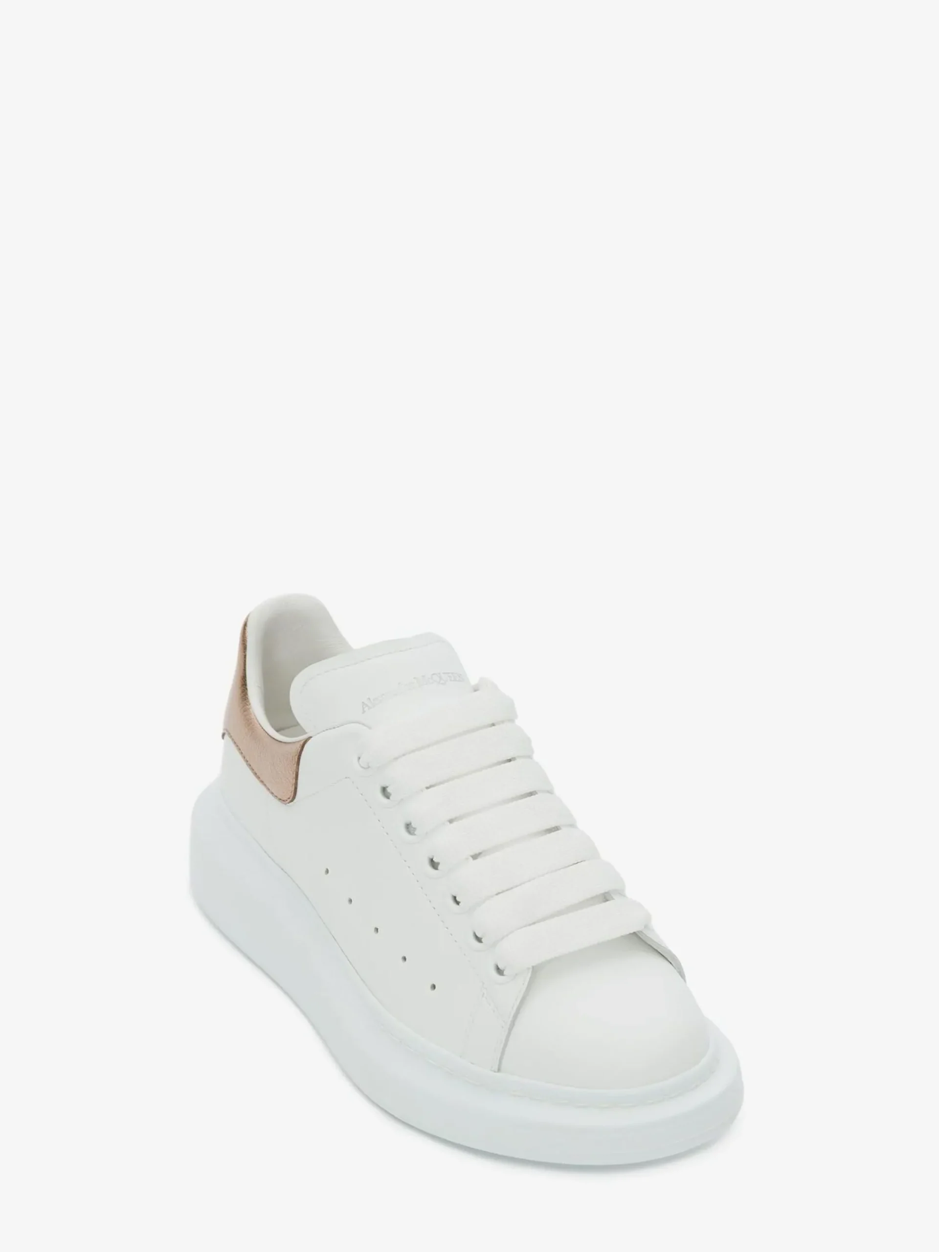 Hot Alexander McQueen Women's Oversized Sneaker in White/Rose Gold