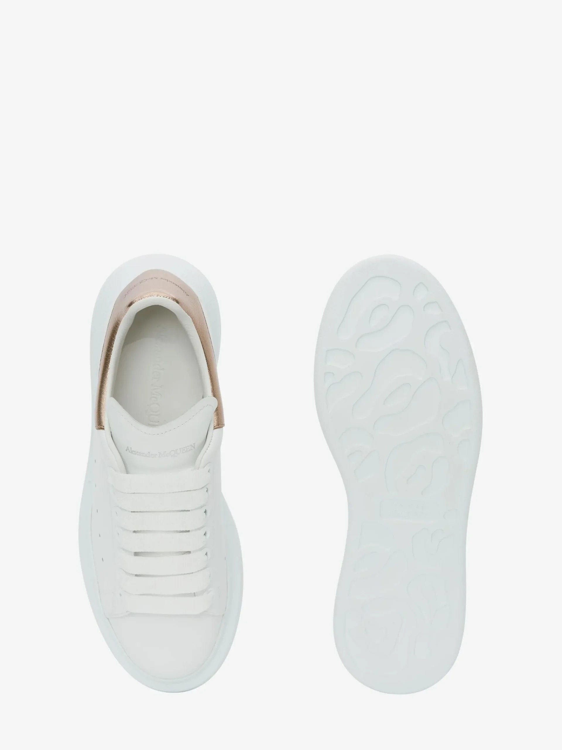 Hot Alexander McQueen Women's Oversized Sneaker in White/Rose Gold
