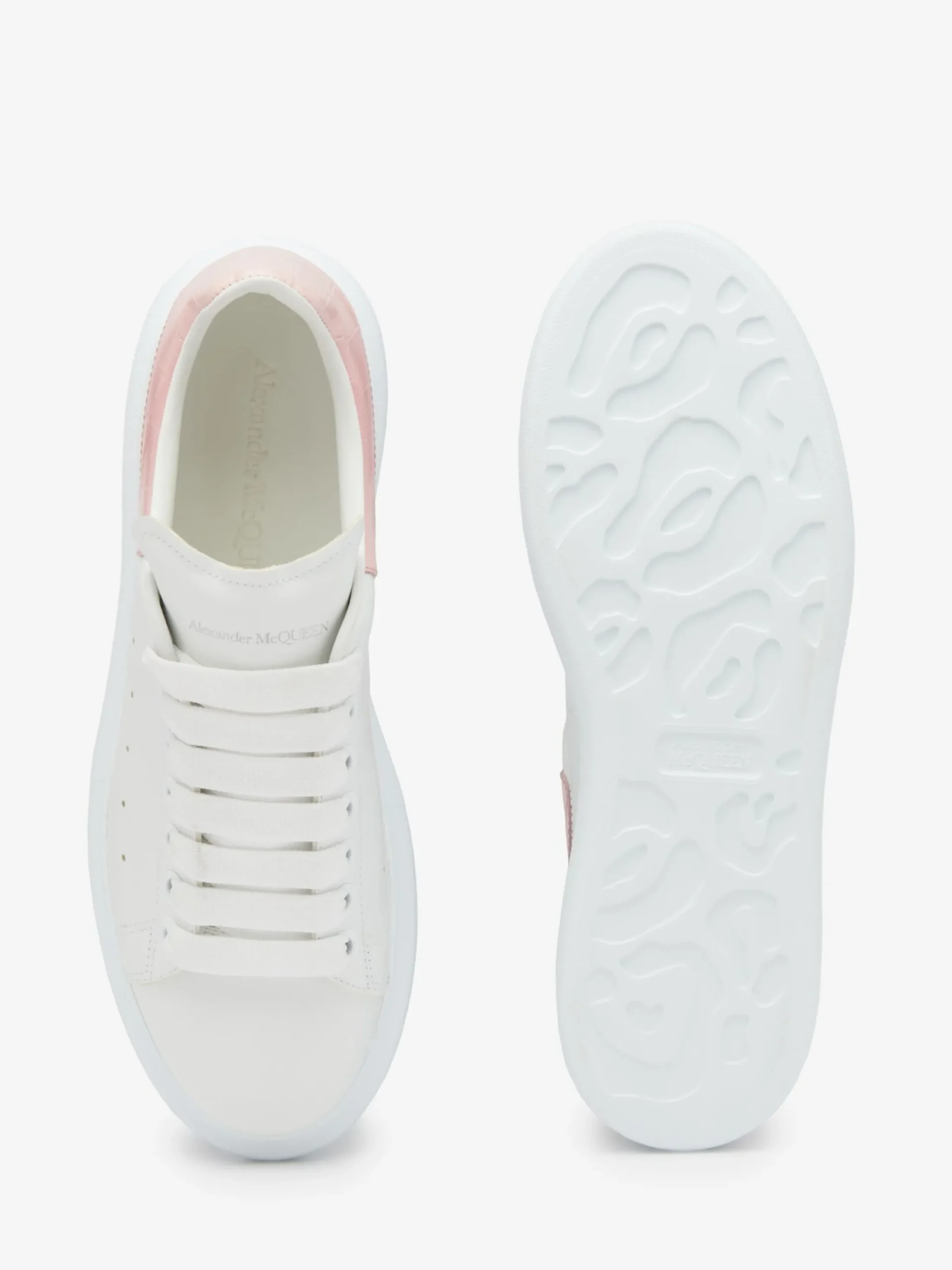 Sale Alexander McQueen Women's Oversized Sneaker in White/Clay