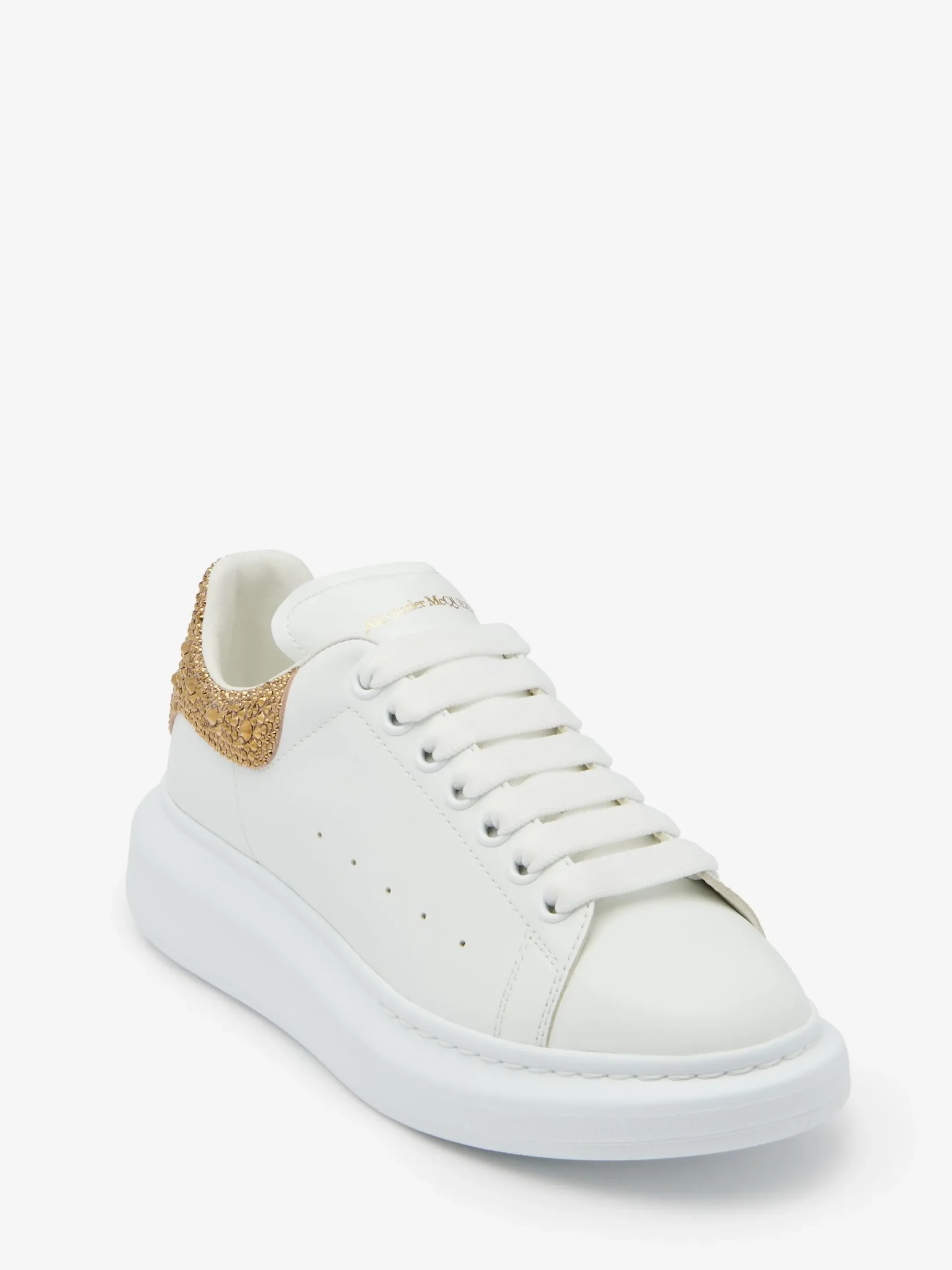 Cheap Alexander McQueen Women's Oversized Sneaker in White/Camel