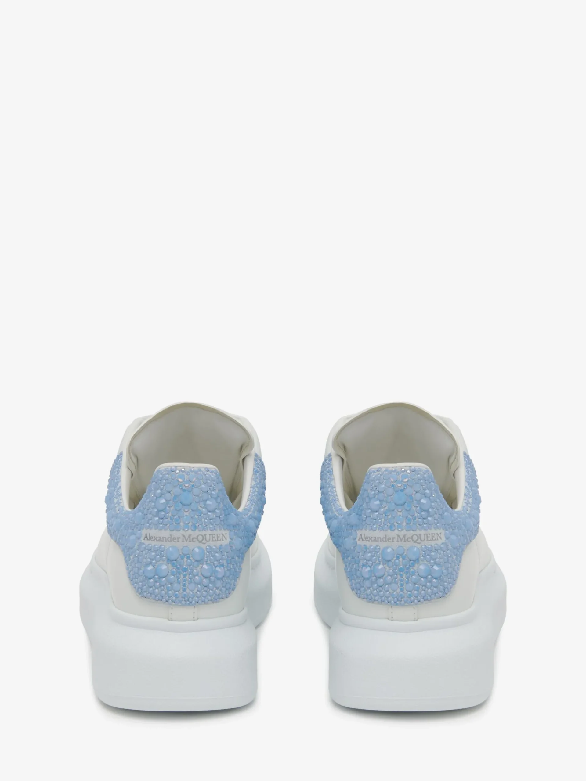 Hot Alexander McQueen Women's Oversized Sneaker in Powder Blue/Silver