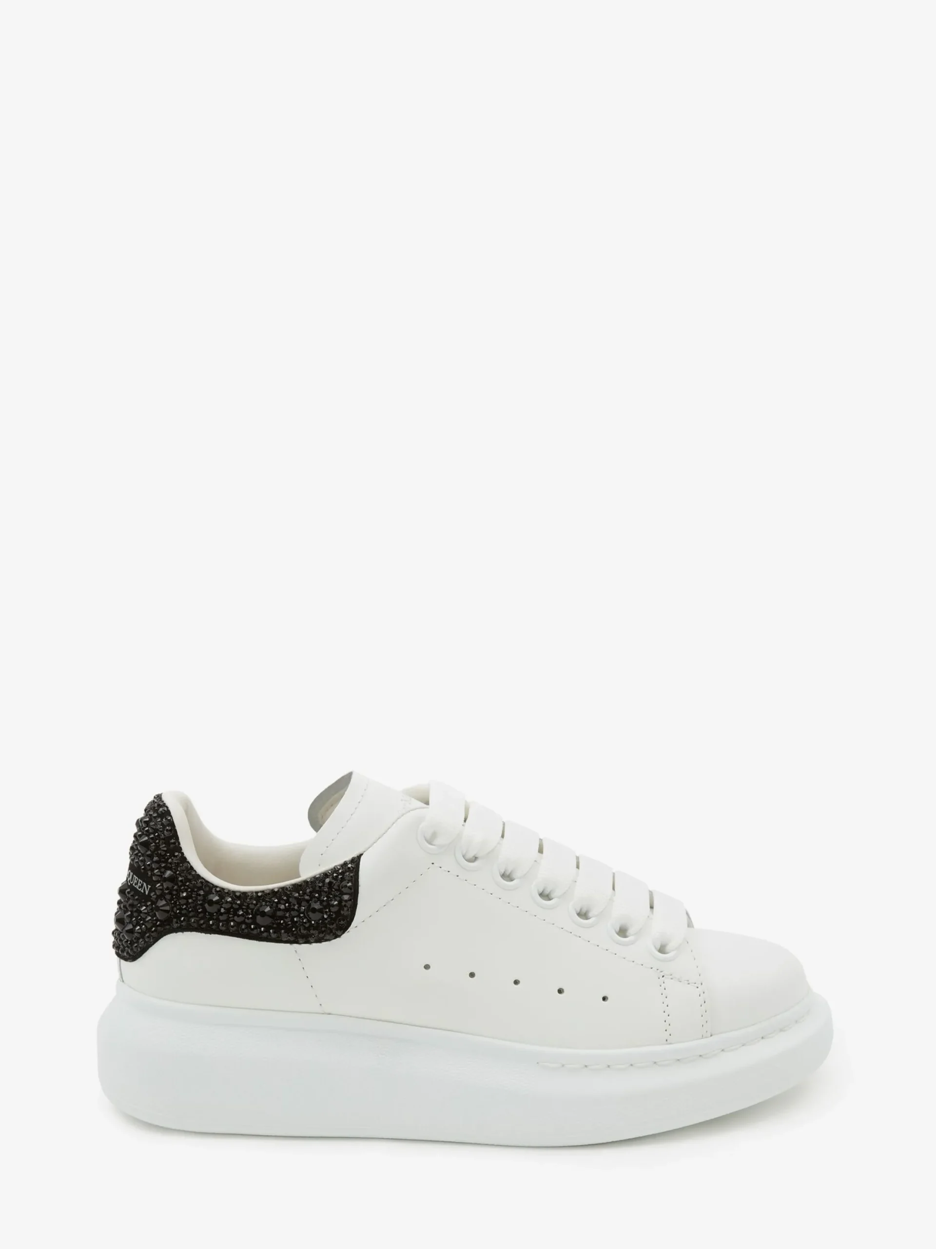 Best Alexander McQueen Women's Oversized Sneaker in White/Jet Black