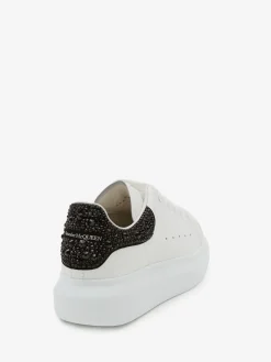 Best Alexander McQueen Women's Oversized Sneaker in White/Jet Black
