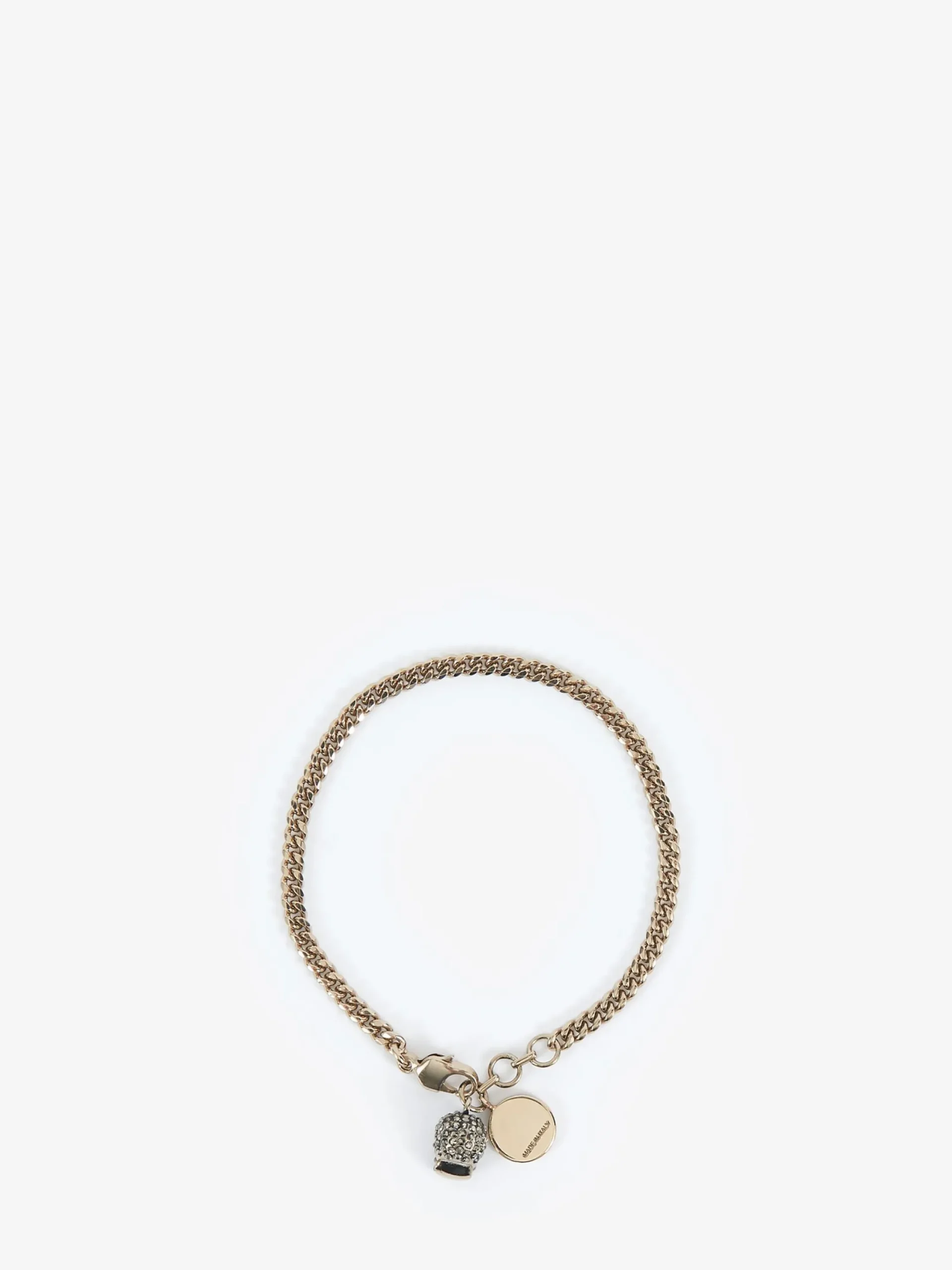 Cheap Alexander McQueen Women's Pave Skull Bracelet in Gold