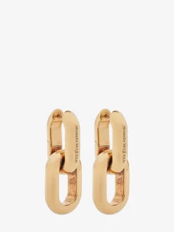 Outlet Alexander McQueen Women's Peak Chain Earrings in Gold
