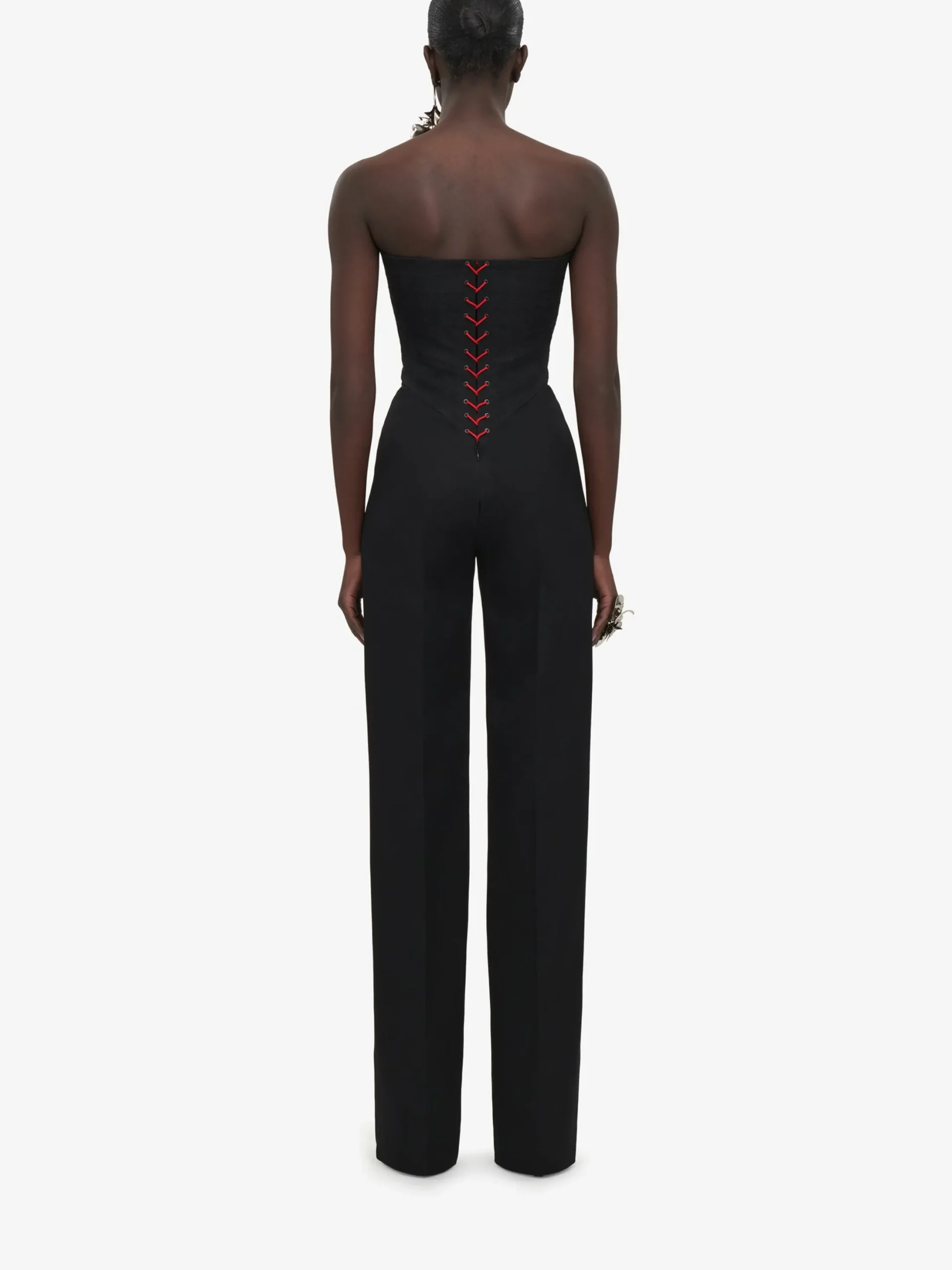 Clearance Alexander McQueen Women's Peak Corset All-in-one in Black