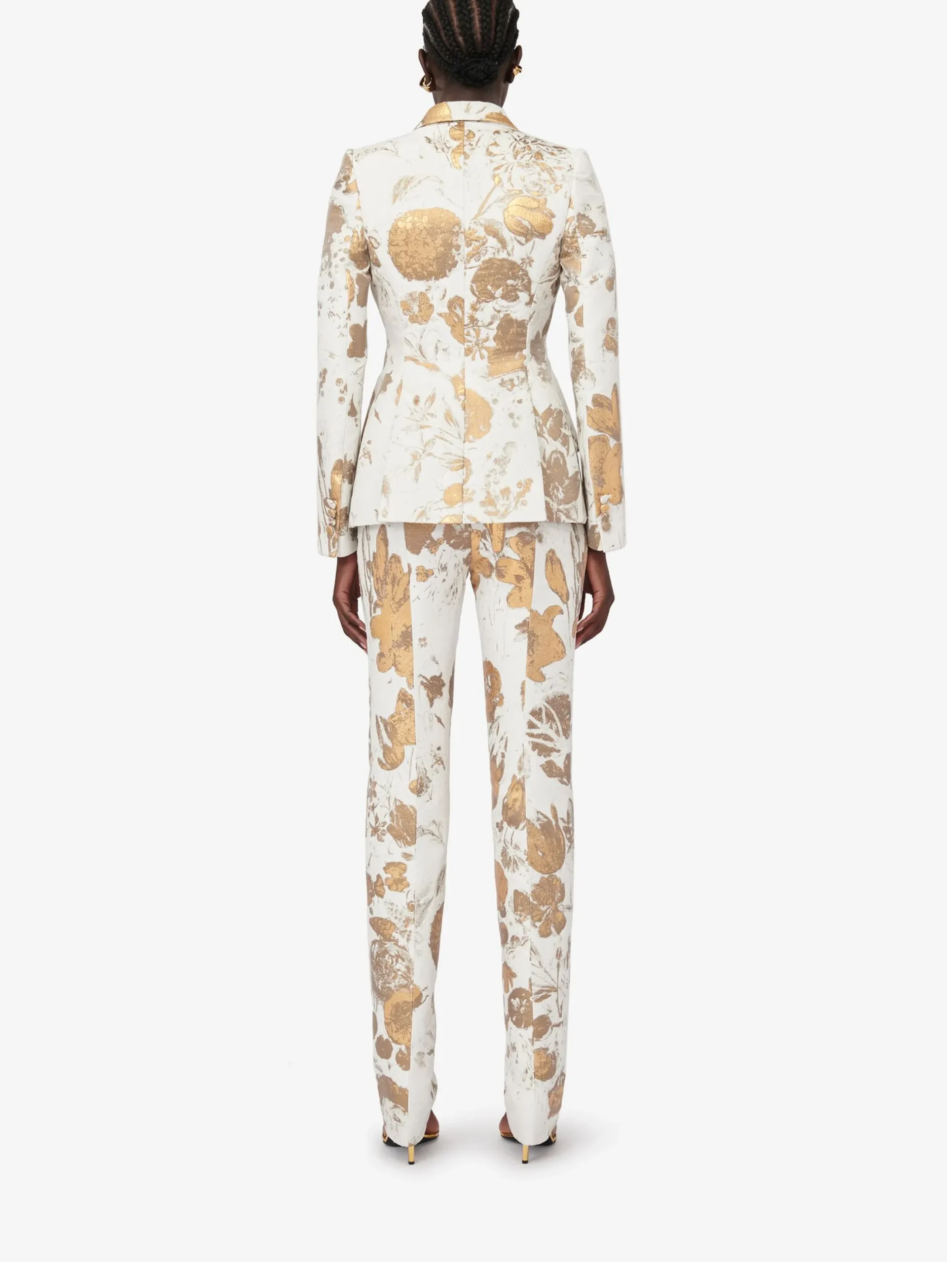 Cheap Alexander McQueen Women's Peak Shoulder Jacket in Gold