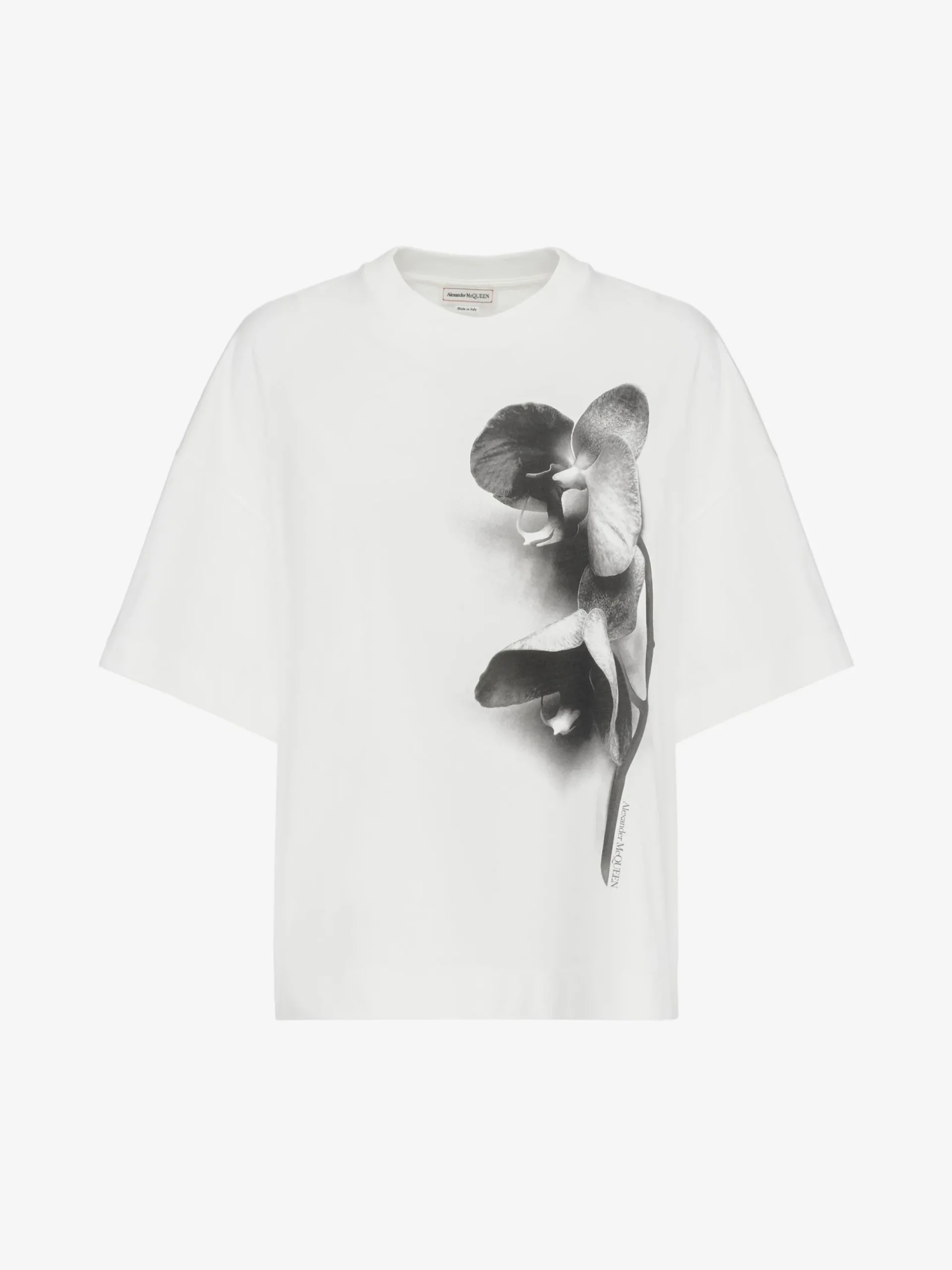 Fashion Alexander McQueen Women's Photographic Orchid Oversized T-shirt in White