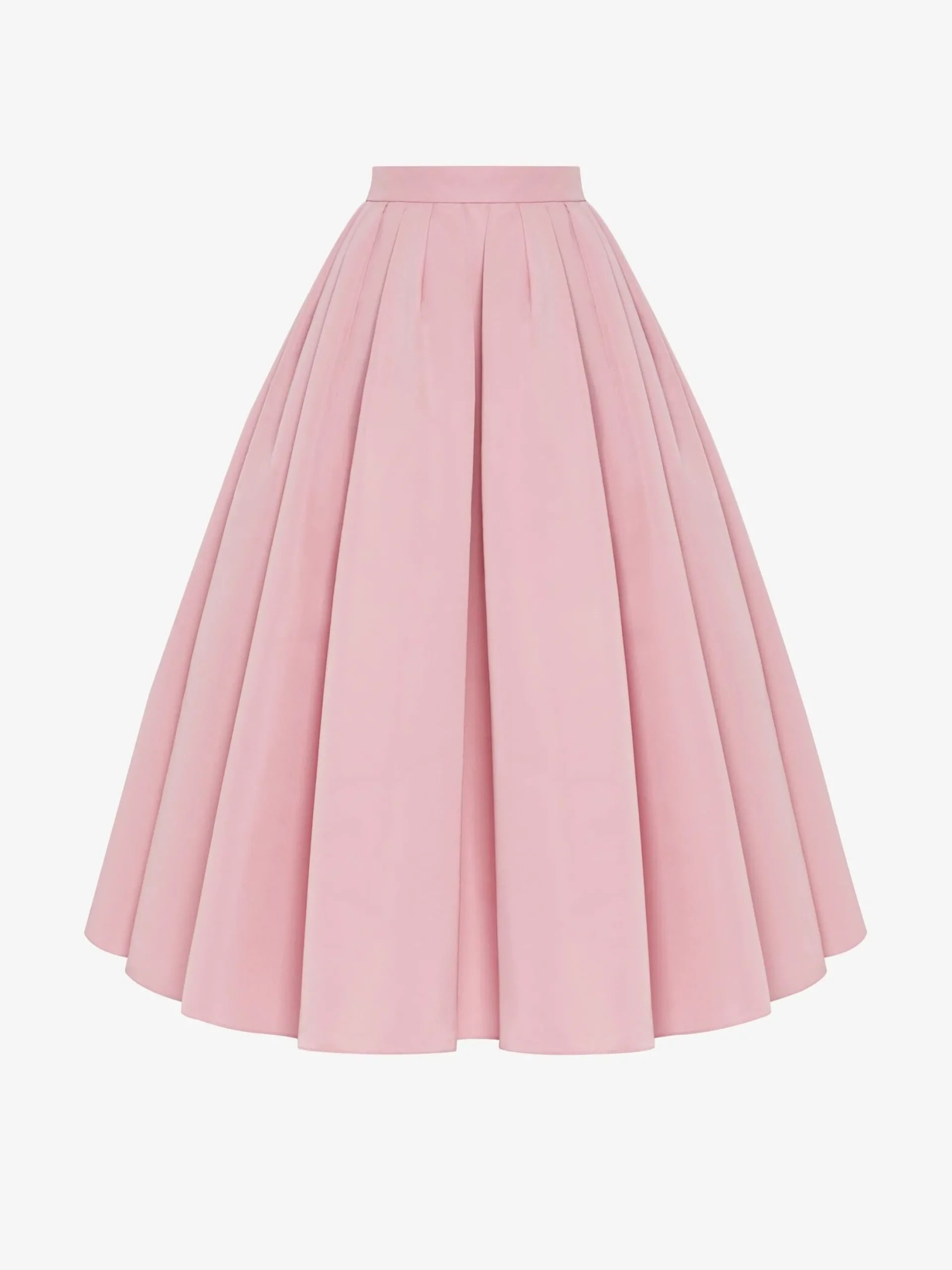 Cheap Alexander McQueen Women's Pleated Midi Skirt in Pale Pink