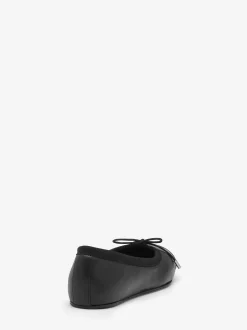 New Alexander McQueen Women's Punk Ballet Flat in Black/Silver
