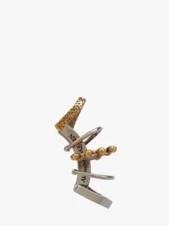Outlet Alexander McQueen Women's Punk Ear Cuff in Antique Silver