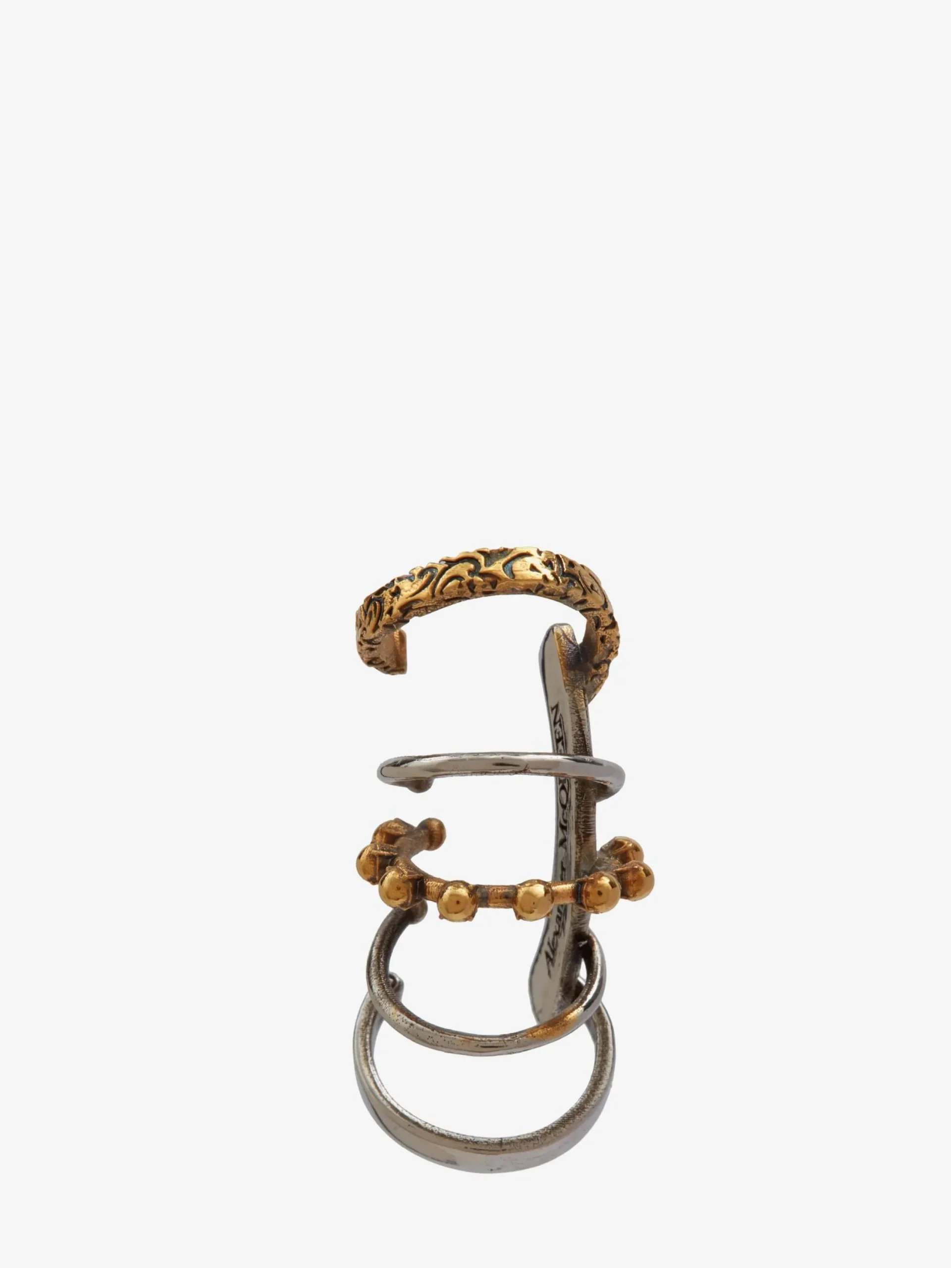 Outlet Alexander McQueen Women's Punk Ear Cuff in Antique Silver