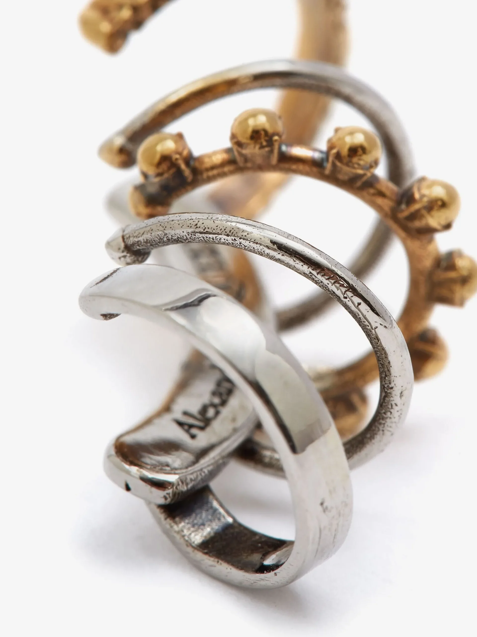 Outlet Alexander McQueen Women's Punk Ear Cuff in Antique Silver