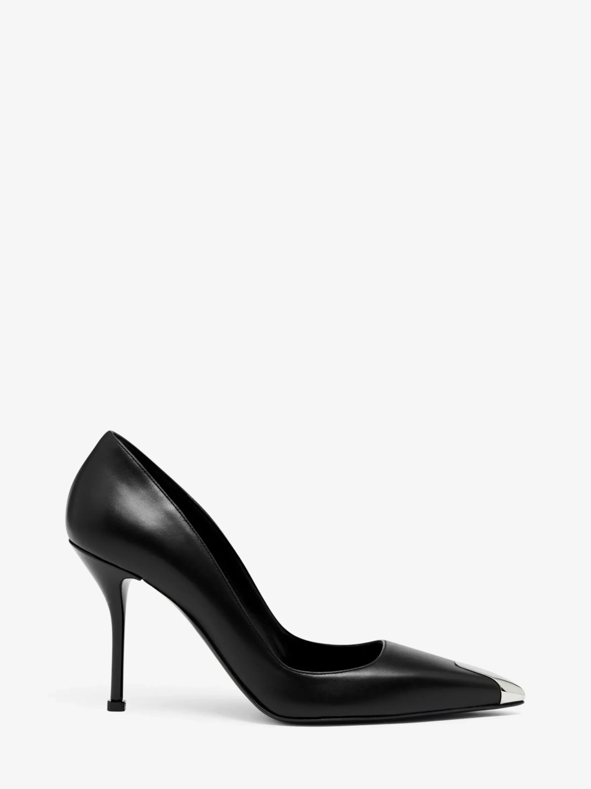 New Alexander McQueen Women's Punk Pump in Black/Silver