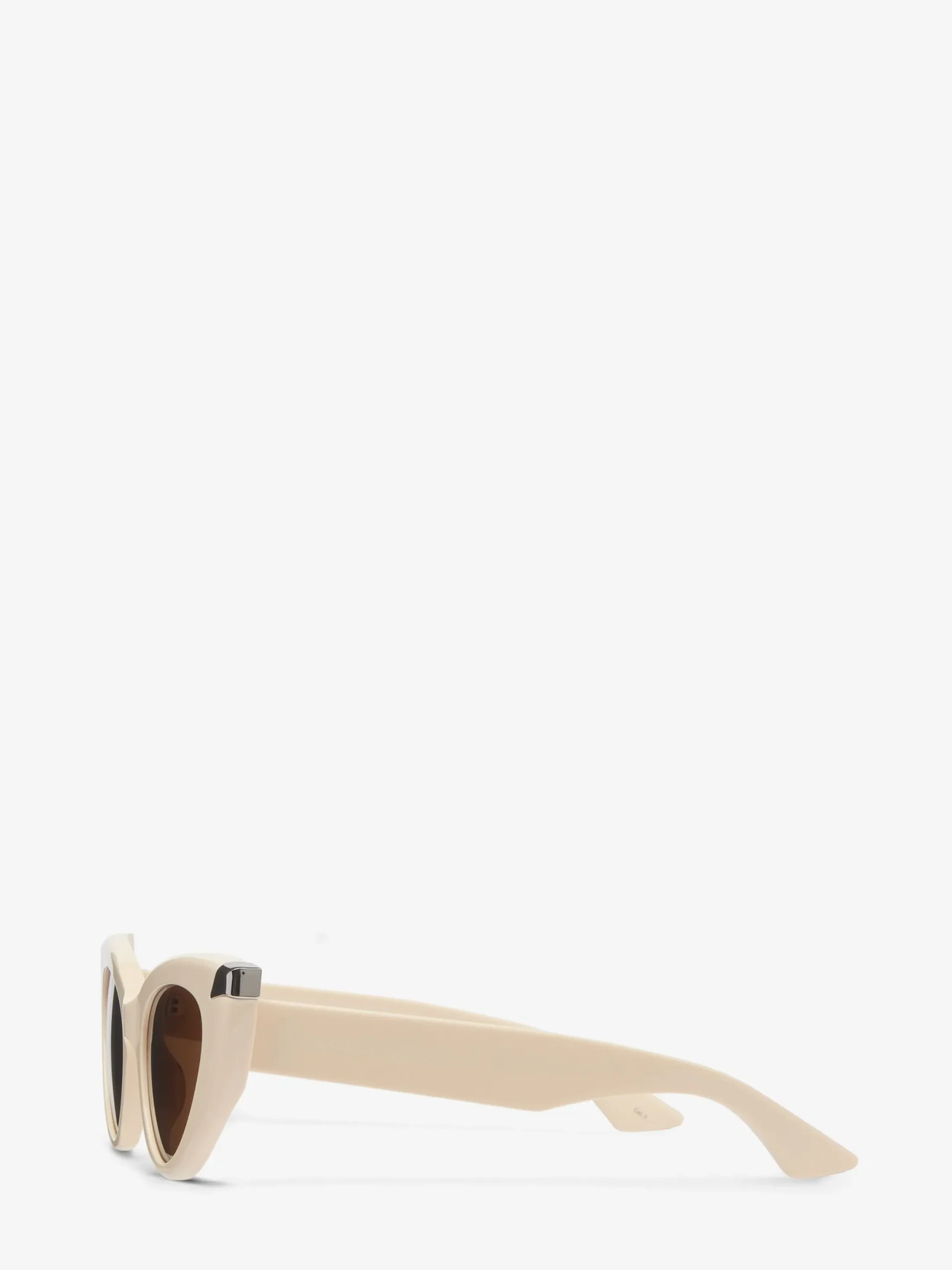 Cheap Alexander McQueen Women's Punk Rivet Cat-eye Sunglasses in Ivory