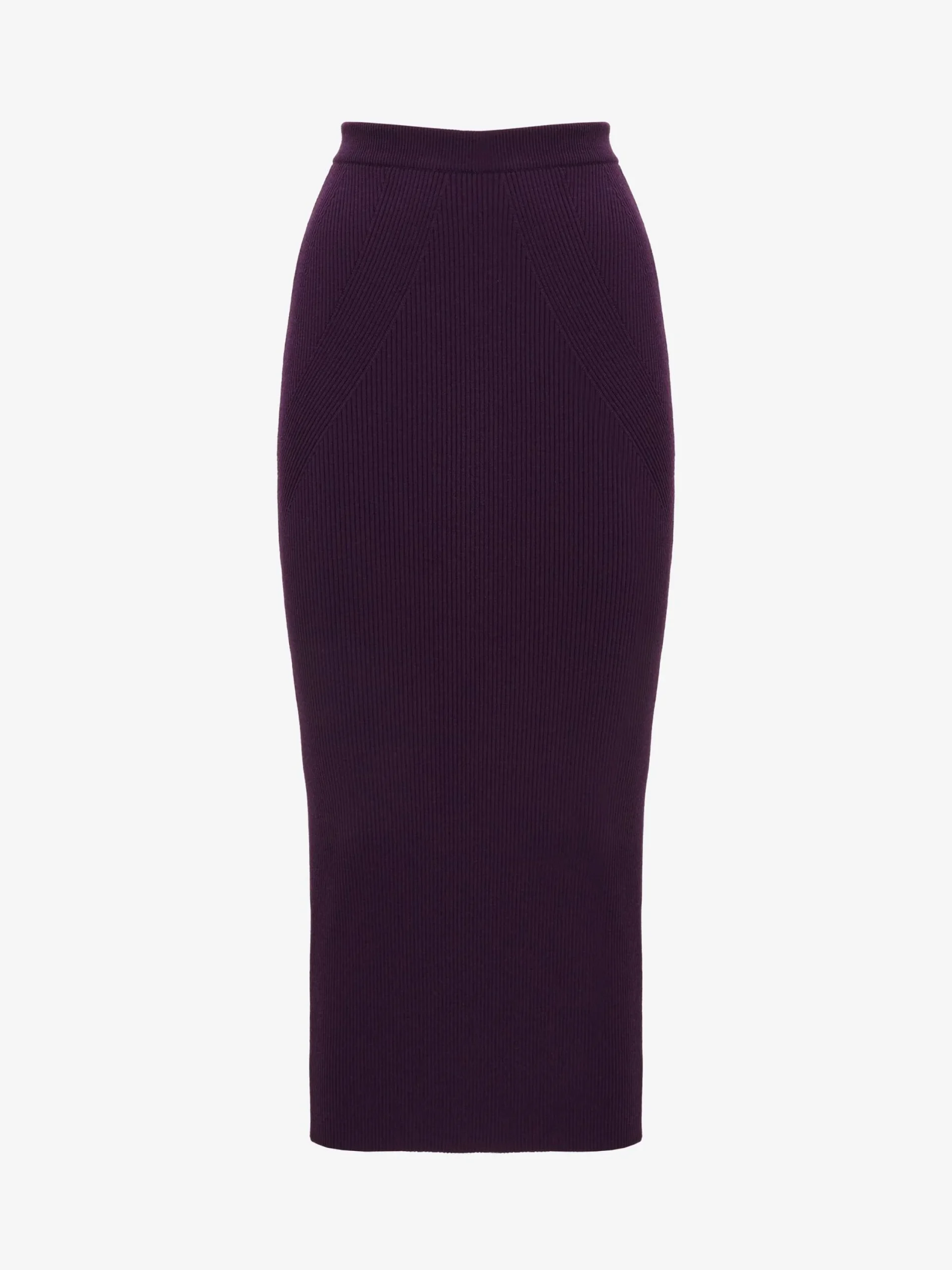 Sale Alexander McQueen Women's Ribbed Pencil Skirt in Night Shade