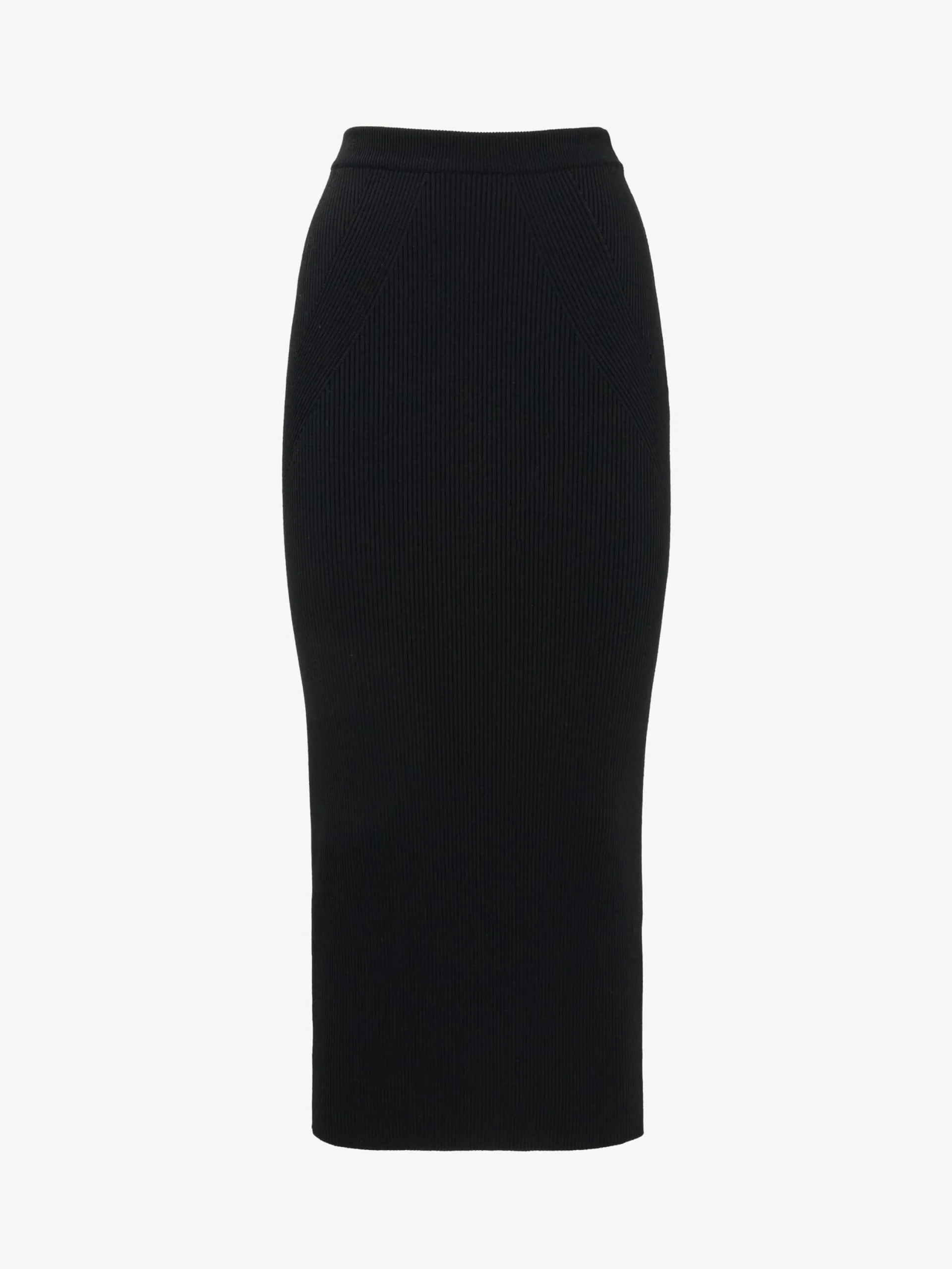 Outlet Alexander McQueen Women's Ribbed-knit Pencil Skirt in Black
