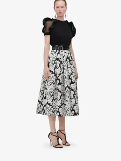 Best Sale Alexander McQueen Women's Ruffle Detail T-shirt in Black