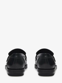 Clearance Alexander McQueen Women's Seal Loafer in Black/Silver
