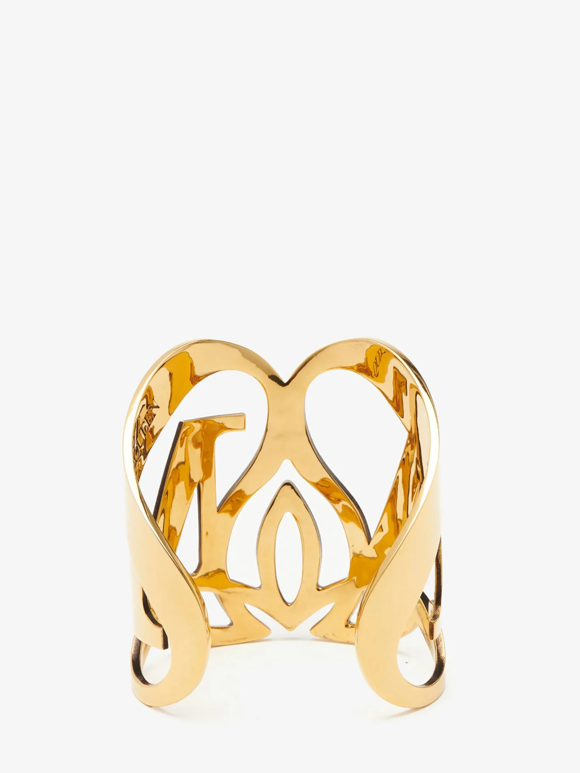 Outlet Alexander McQueen Women's Seal Logo Cuff in Gold