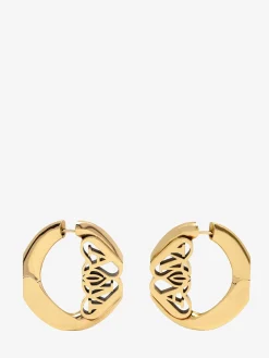 Shop Alexander McQueen Women's Seal Logo Earrings in Gold