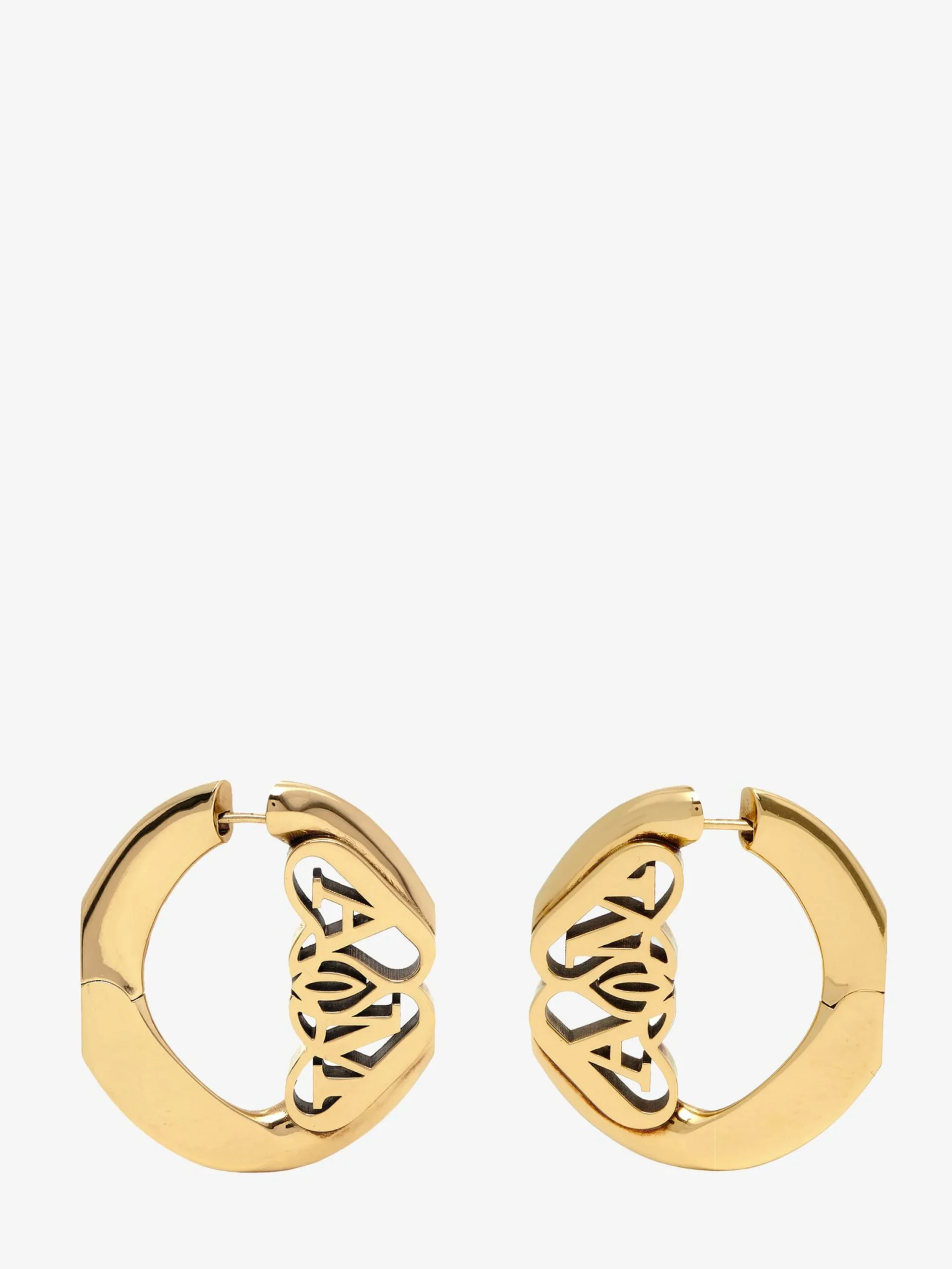 Shop Alexander McQueen Women's Seal Logo Earrings in Gold