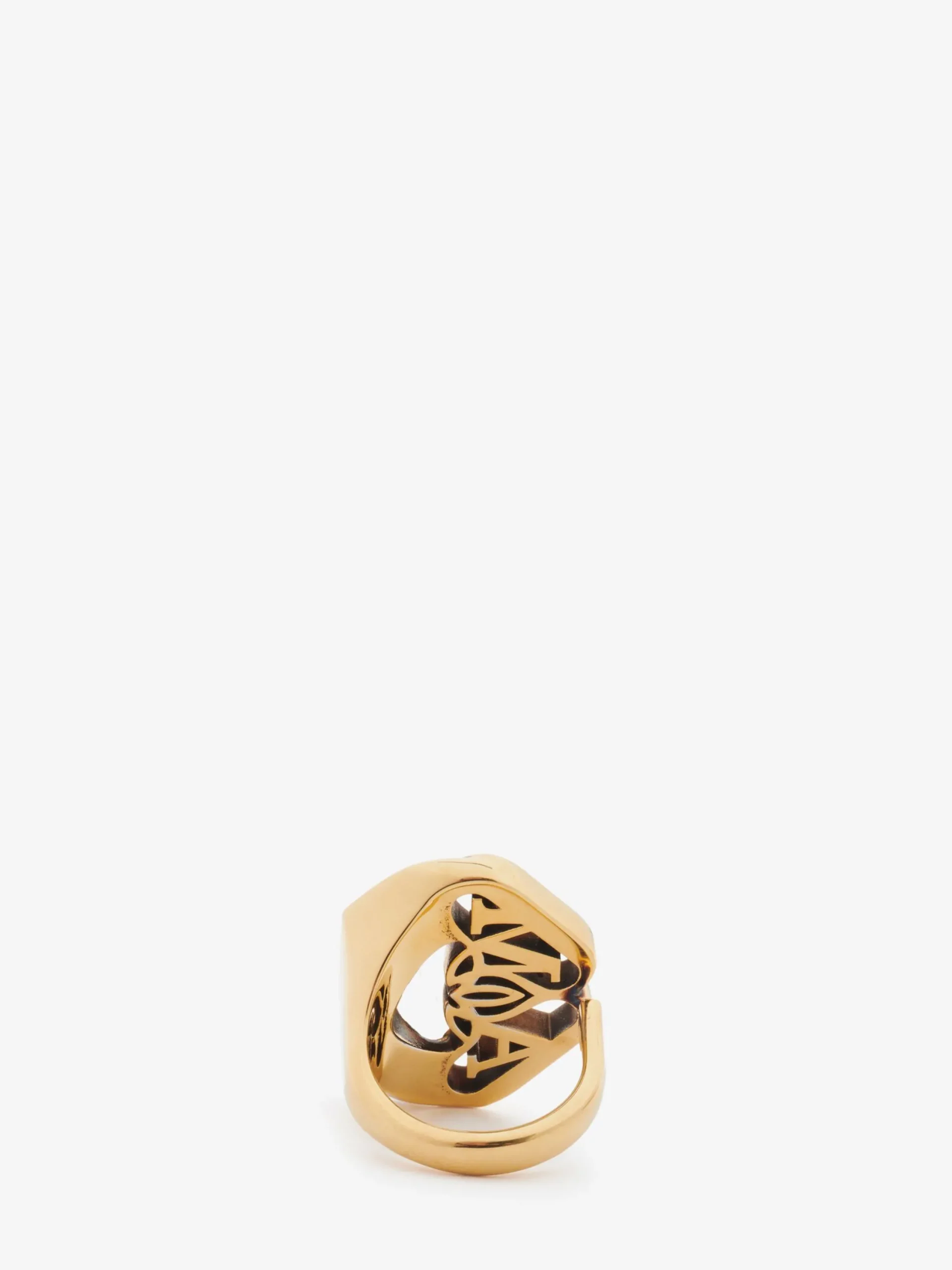 Best Alexander McQueen Women's Seal Logo Ring in Gold