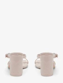 Sale Alexander McQueen Women's Seal Strap Mule in Clay/Silver