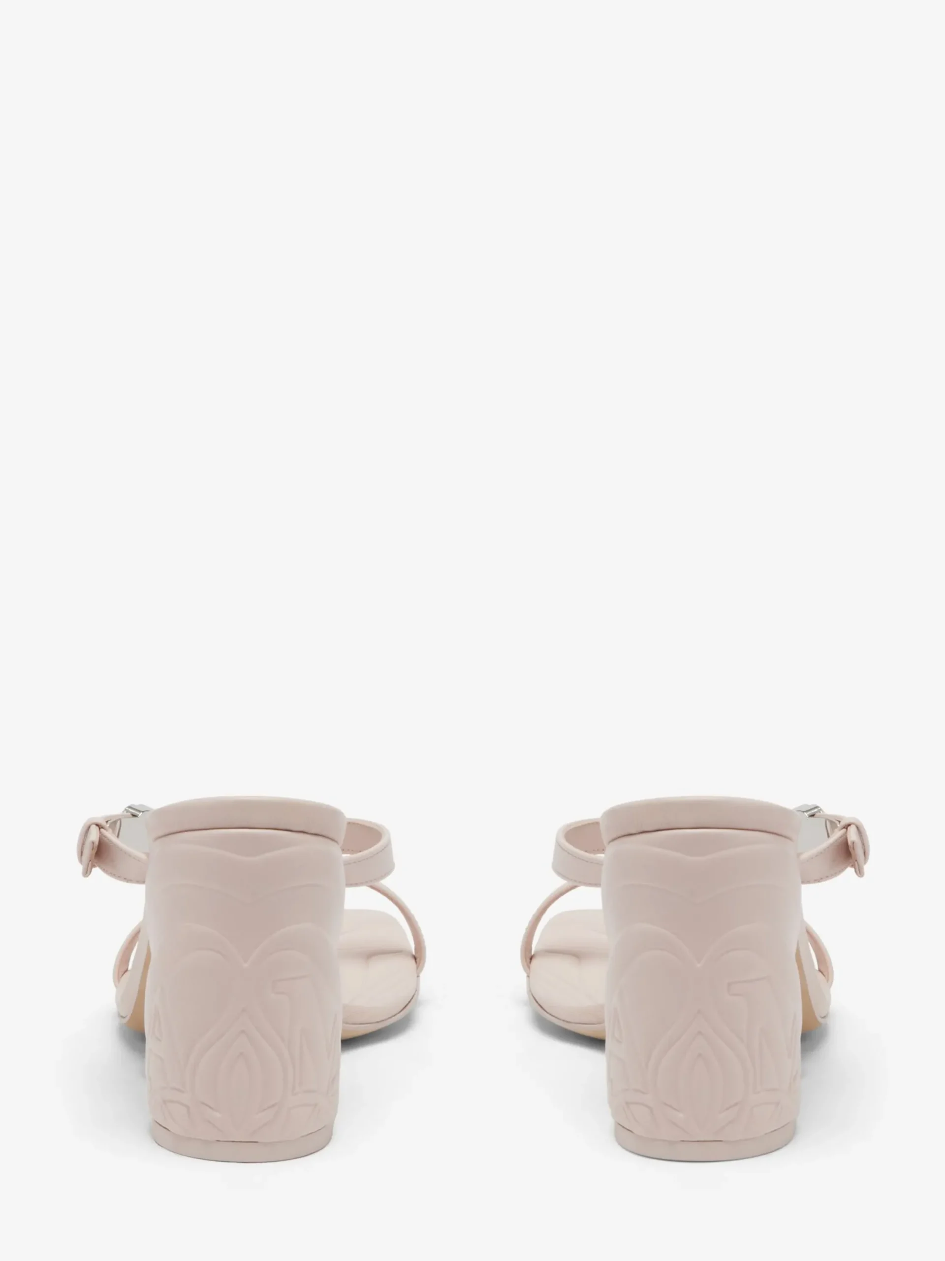 Sale Alexander McQueen Women's Seal Strap Mule in Clay/Silver