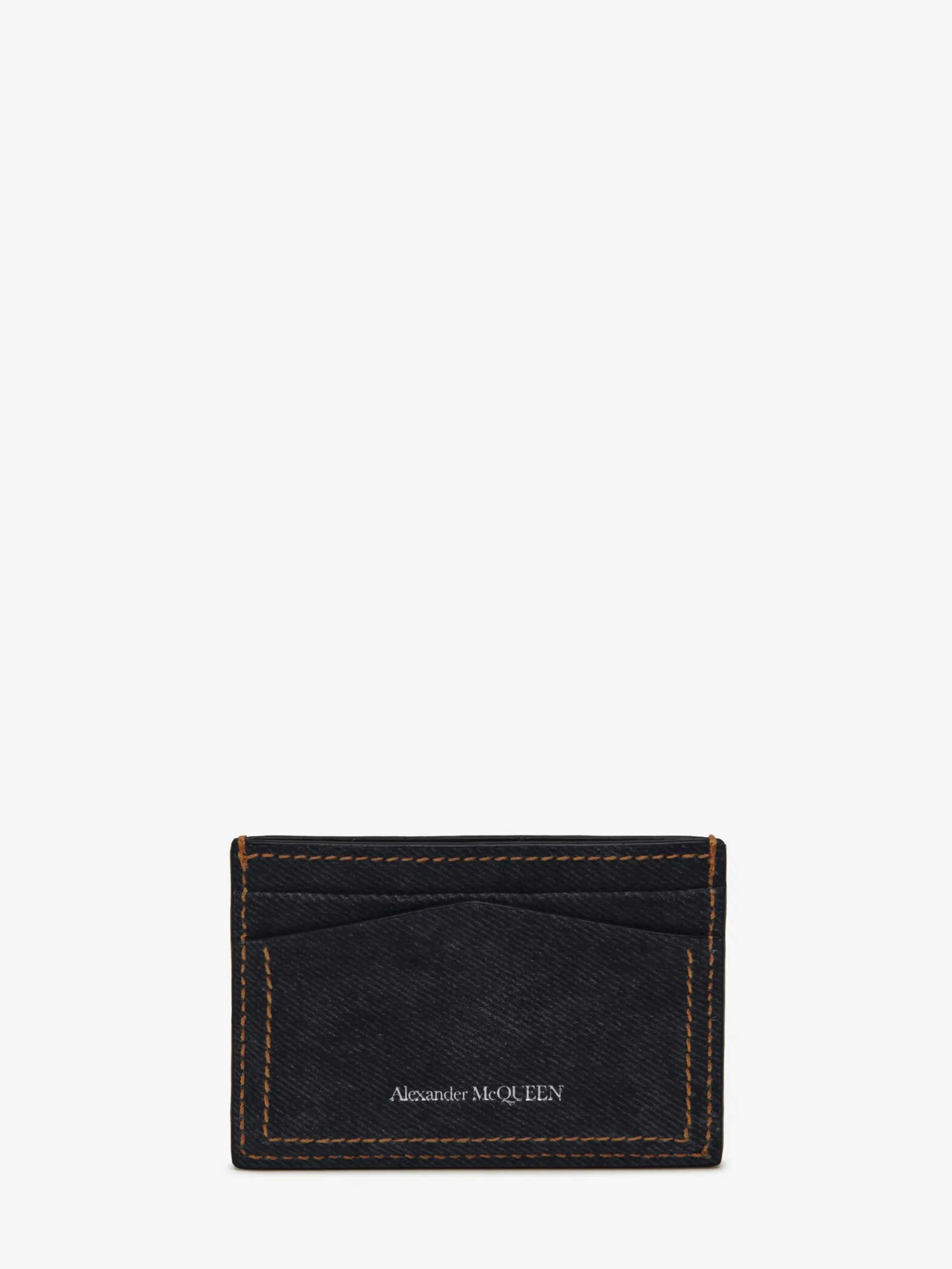 Sale Alexander McQueen Women's Skull Card Holder in Denim