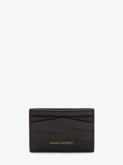 Sale Alexander McQueen Women's Skull Card Holder in Black