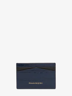 Outlet Alexander McQueen Women's Skull Card Holder in Navy