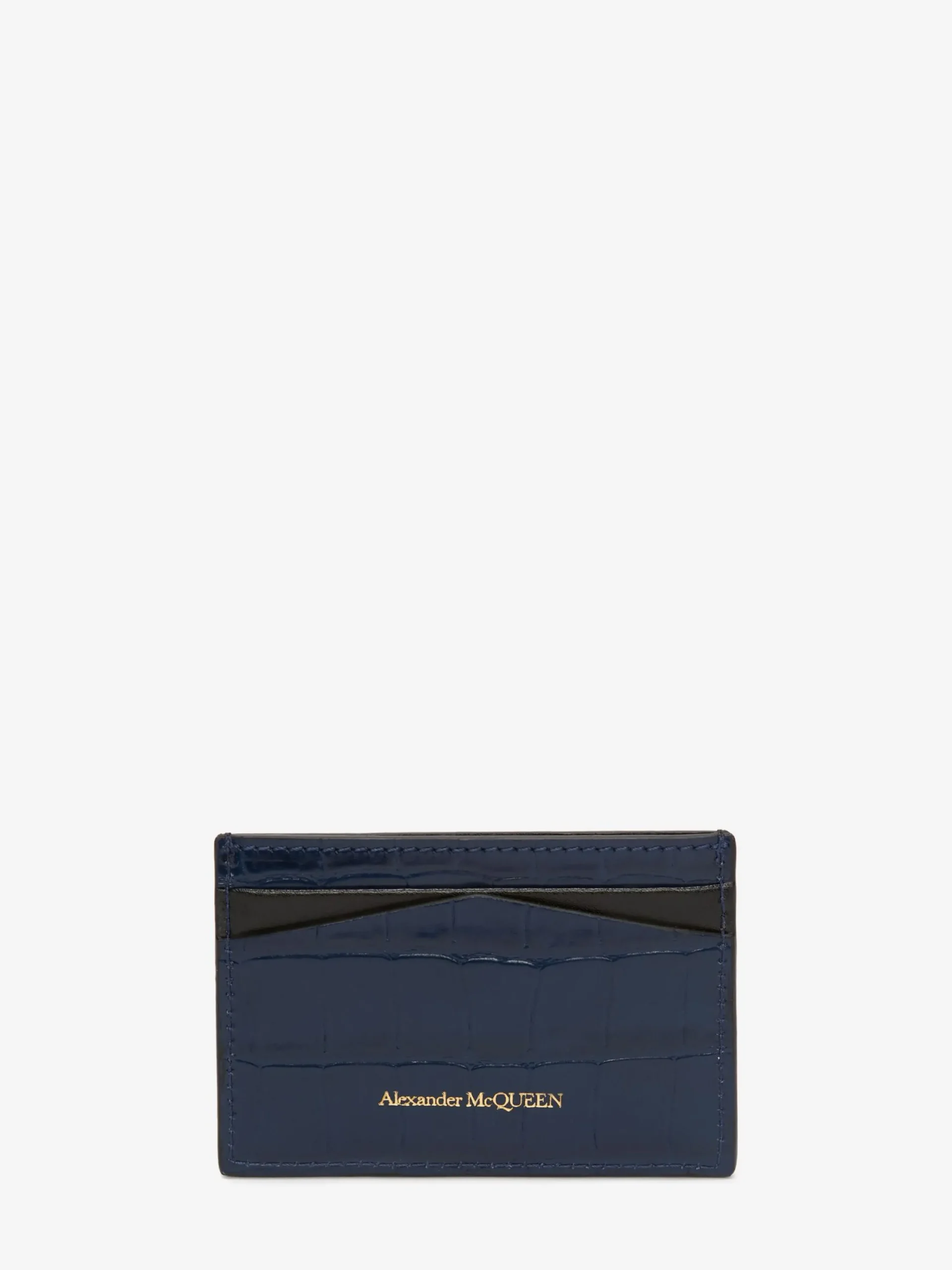 Outlet Alexander McQueen Women's Skull Card Holder in Navy