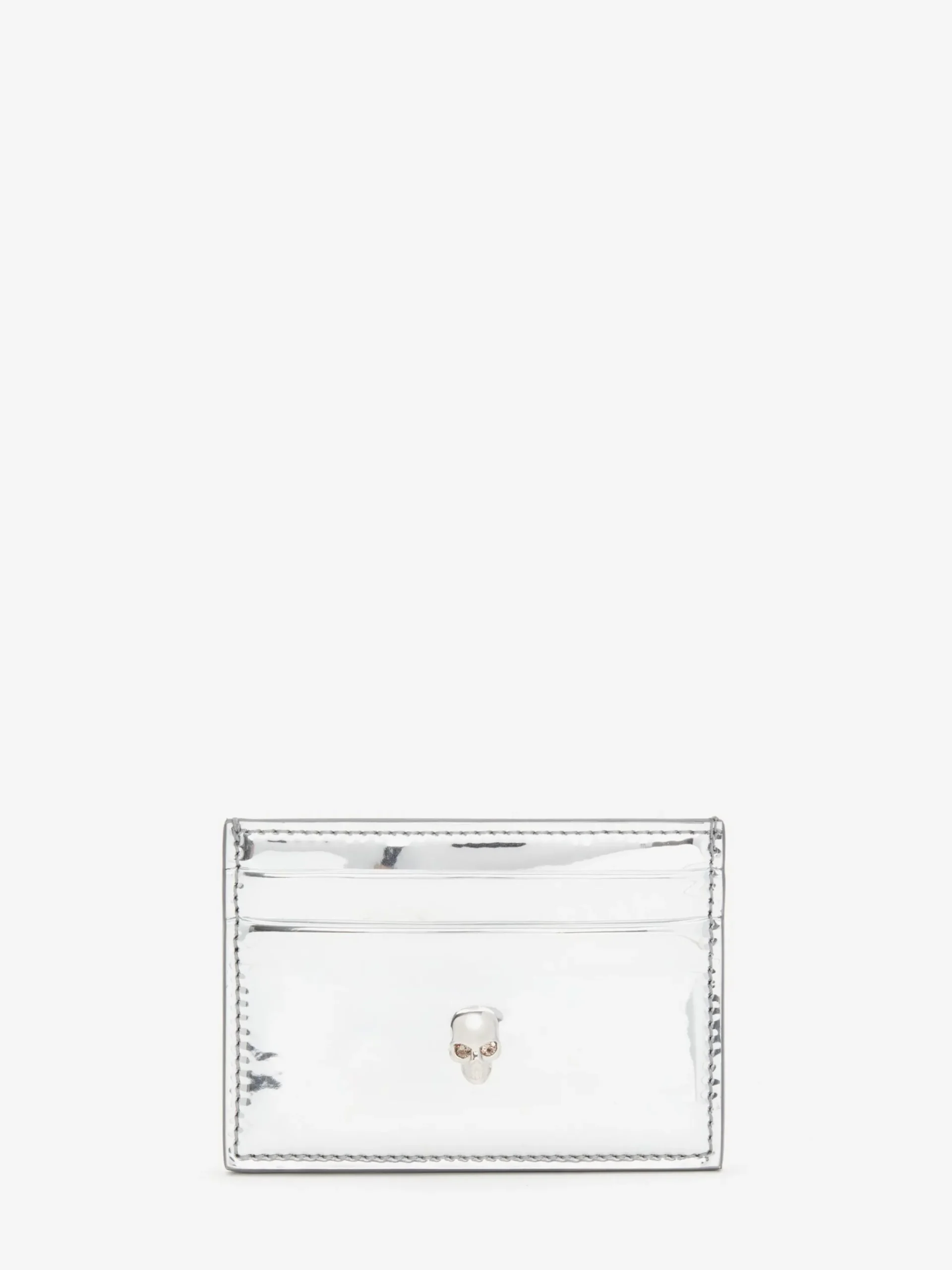 Fashion Alexander McQueen Women's Skull Card Holder in Silver