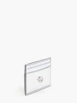 Fashion Alexander McQueen Women's Skull Card Holder in Silver