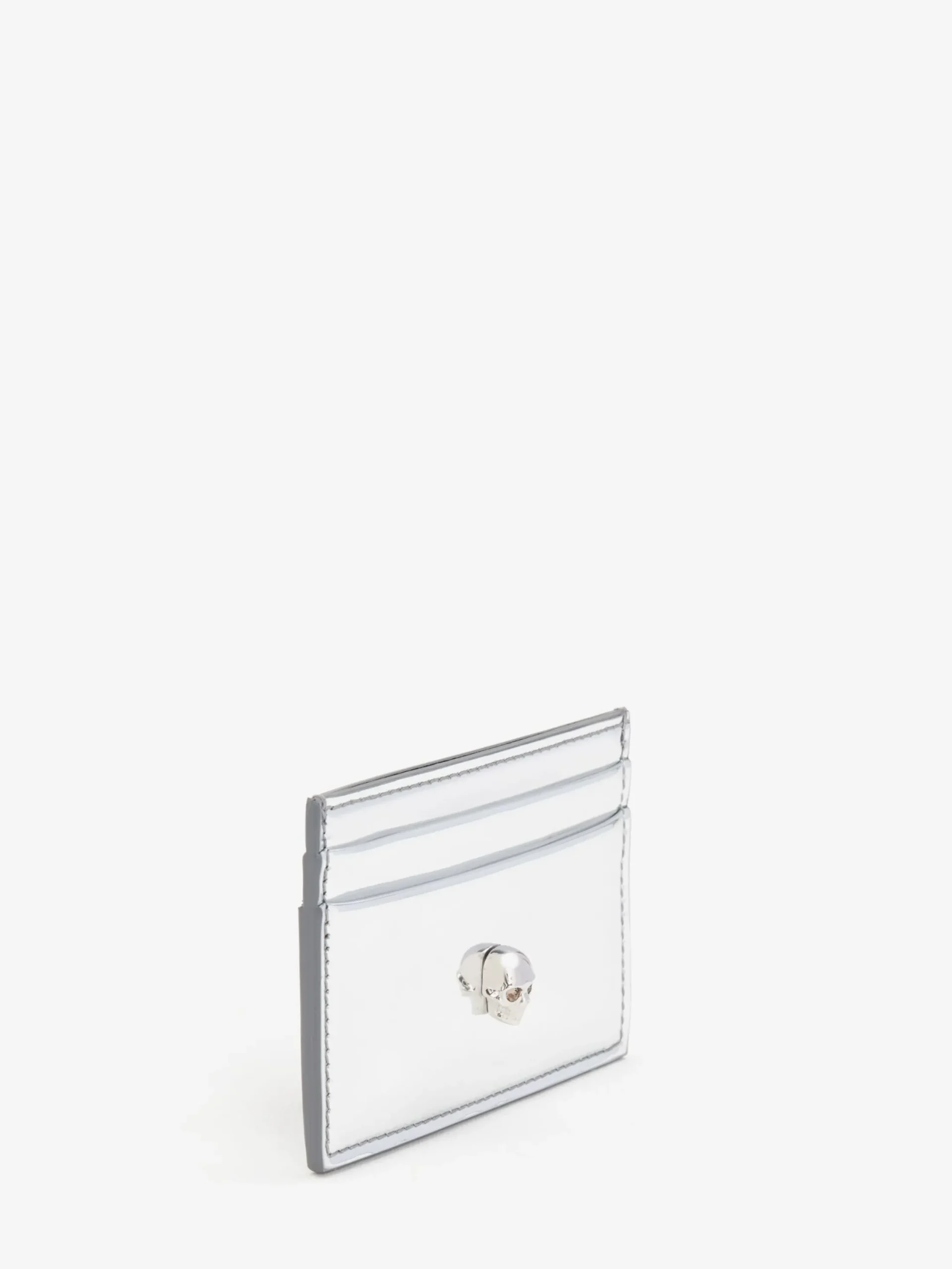 Fashion Alexander McQueen Women's Skull Card Holder in Silver