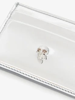Fashion Alexander McQueen Women's Skull Card Holder in Silver