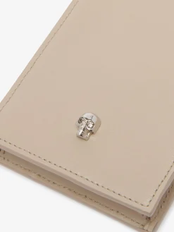 Best Alexander McQueen Women's Skull Phone Case With Chain in Camel