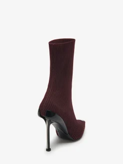Sale Alexander McQueen Women's Slash Knit Boot in Nightshade/Silver