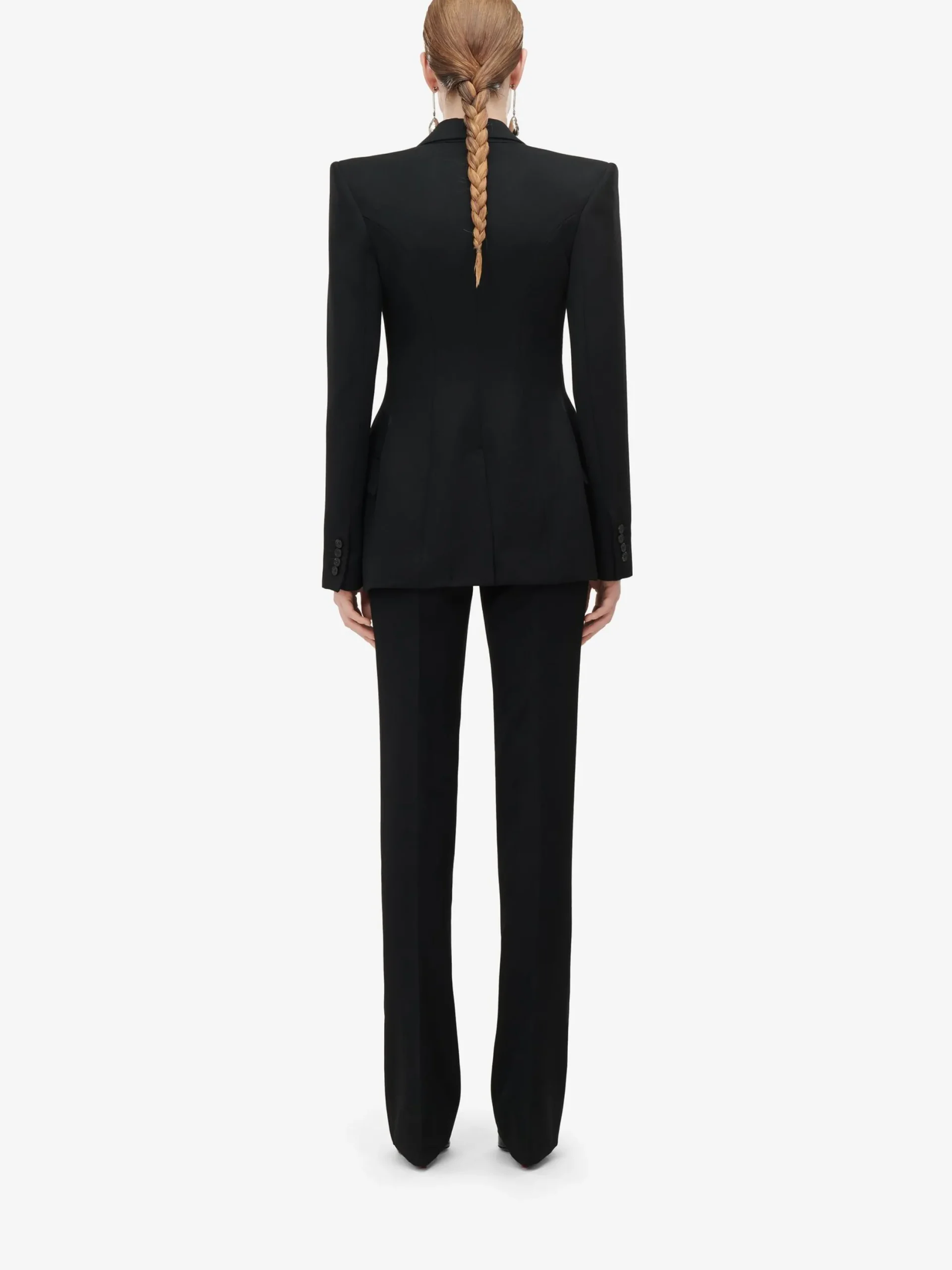 Shop Alexander McQueen Women's Slashed Single-breasted Jacket in Black